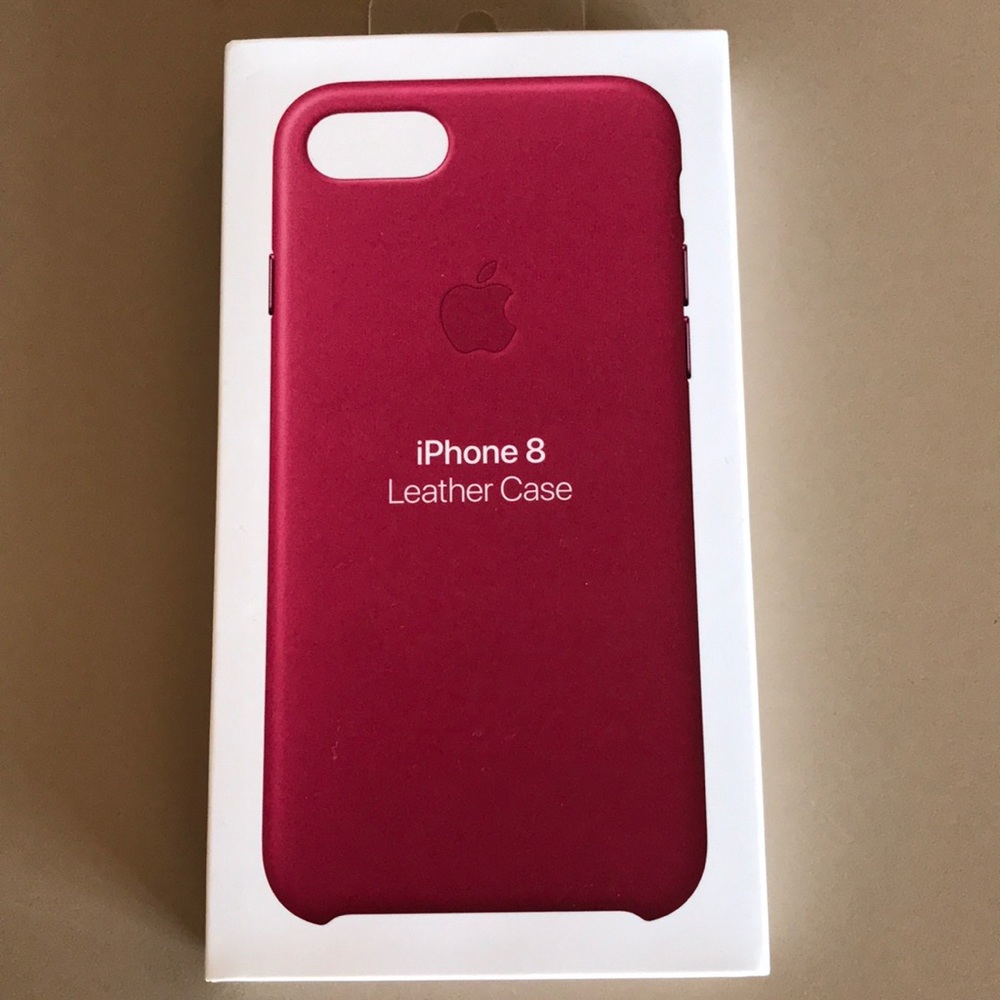 NWT iPhone 8 pink leather case never opened!!!